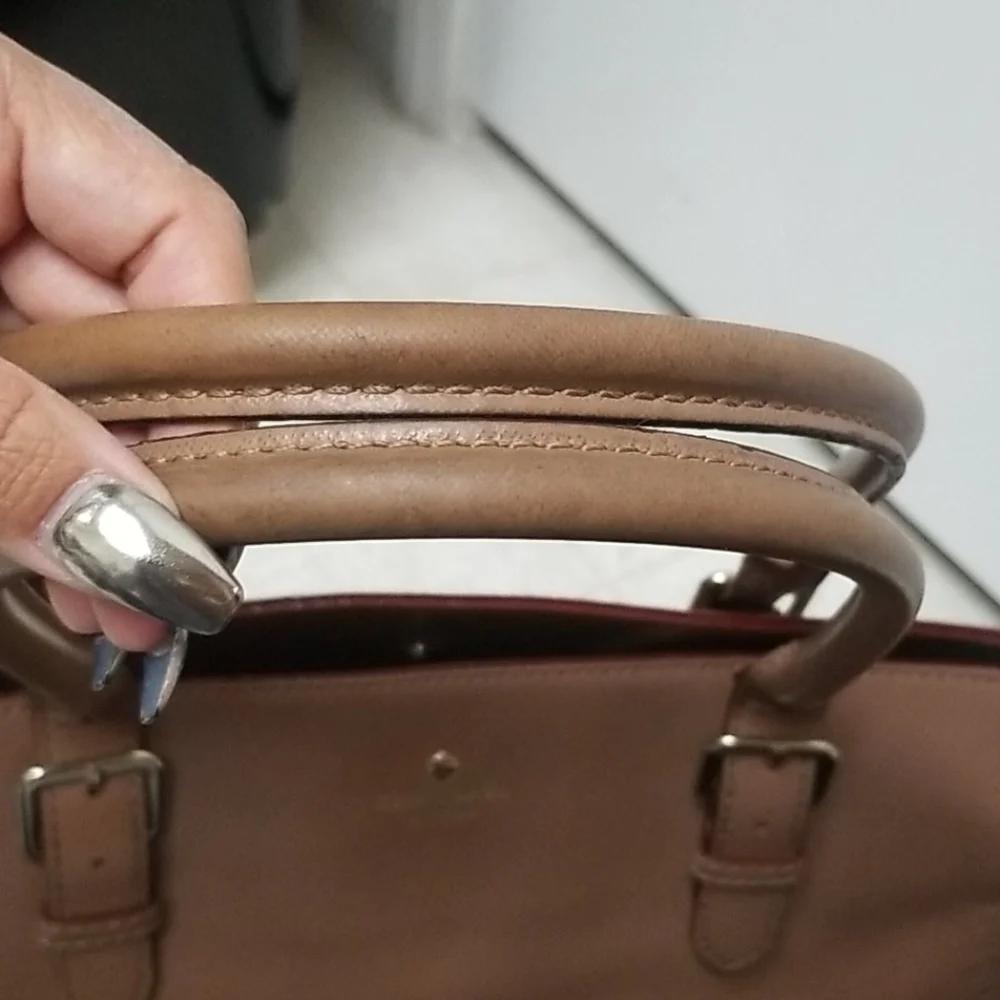 KATE SPADE large leather carryall tote bag satchel